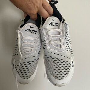 Nike Air Max 270 White and Black Athletic Shoes